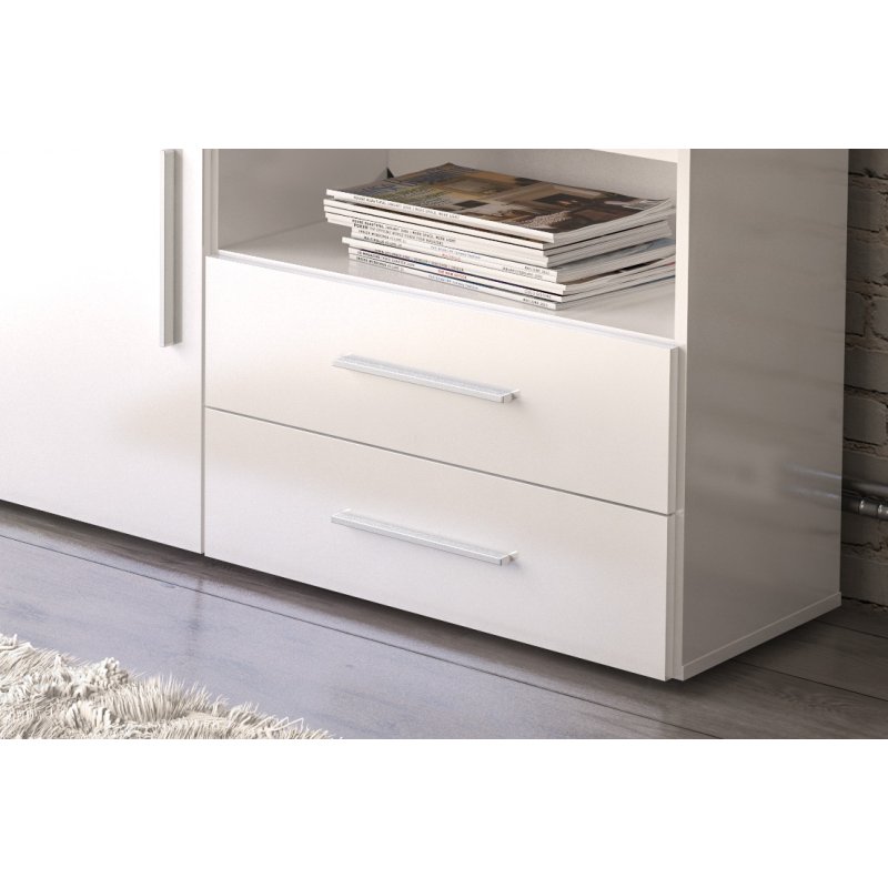 Miami 1 Door 2 Drawer Sideboard In White