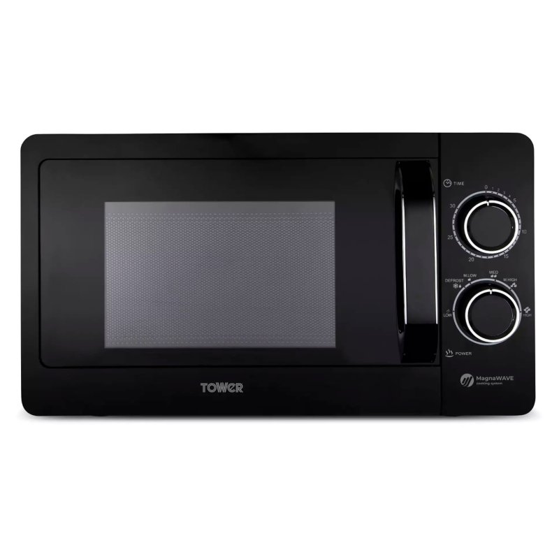 Tower Black 20L Manual Microwave image of the microwave on a white background