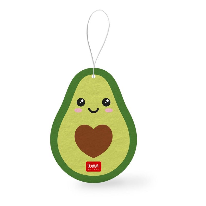 Legami Avocado Car Air Freshener image of the air freshner on a white background