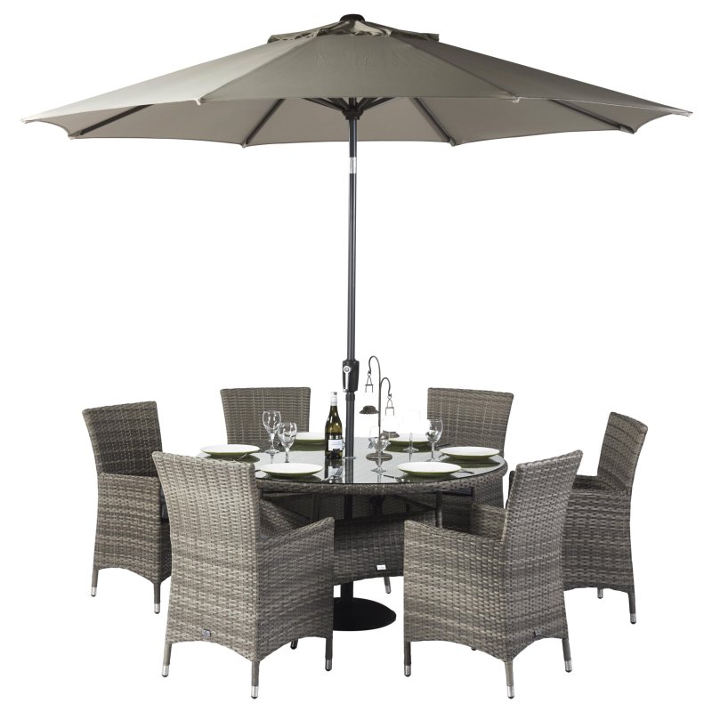 Havana 6 Seater Round Dining Set