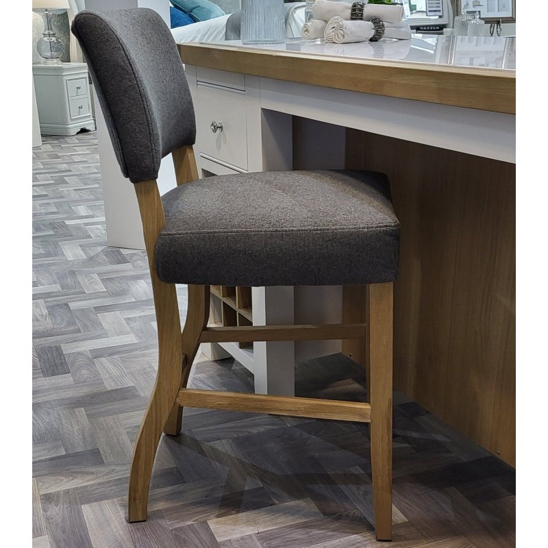 Holkham Oak Grey Fabric Dining Chair