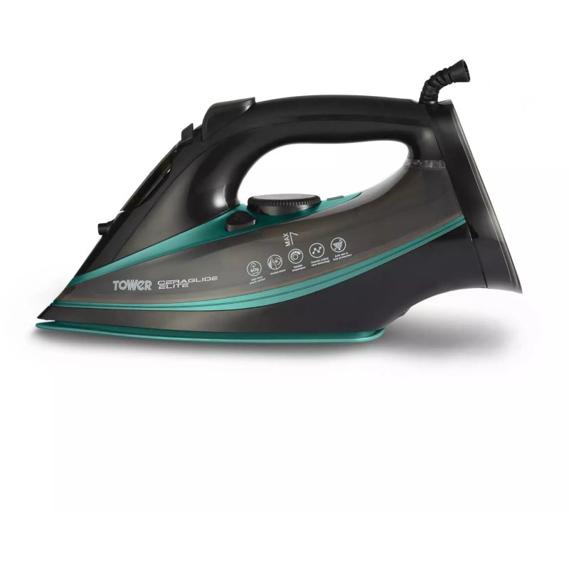 Tower Ceraglide 3100W Black And Teal Iron Ultra Speed