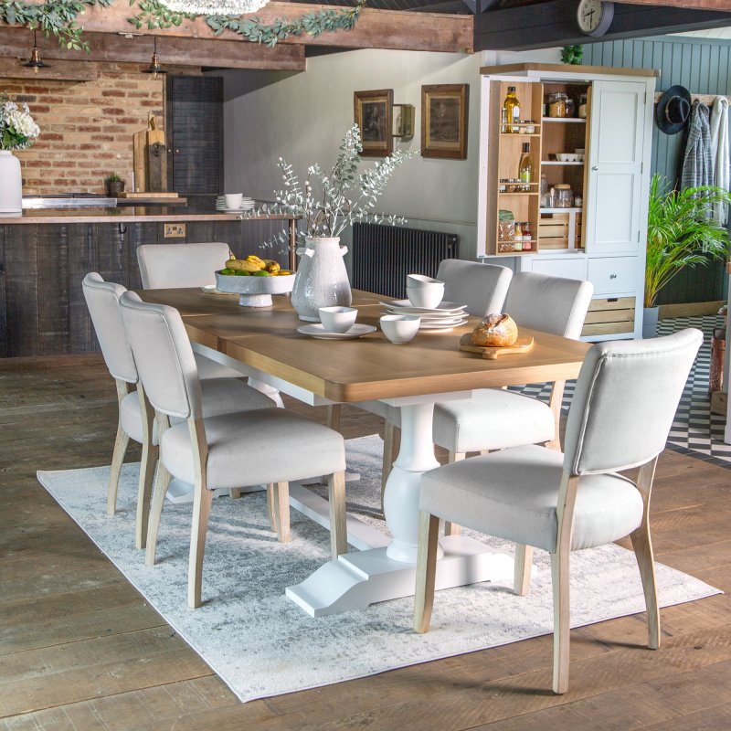 Aldiss Own Holkham Oak 1.6m Dining Table and 6 Chairs in Natural