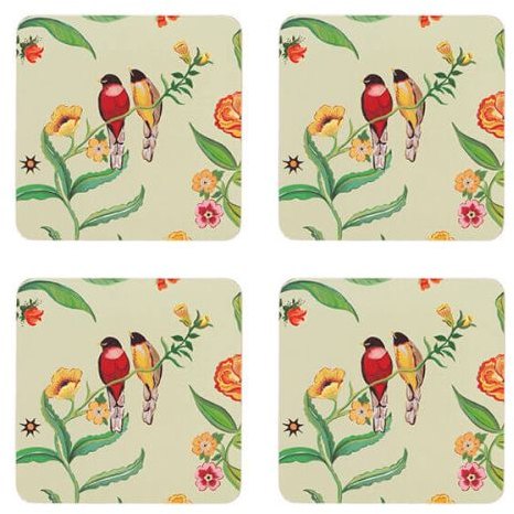 Cath Kidston Summer Birds 4 Pack Of Square Coasters