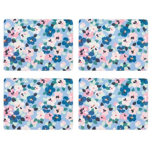 Cath Kidston Painted Pansies 4 Pack Of Rectangular Placemats