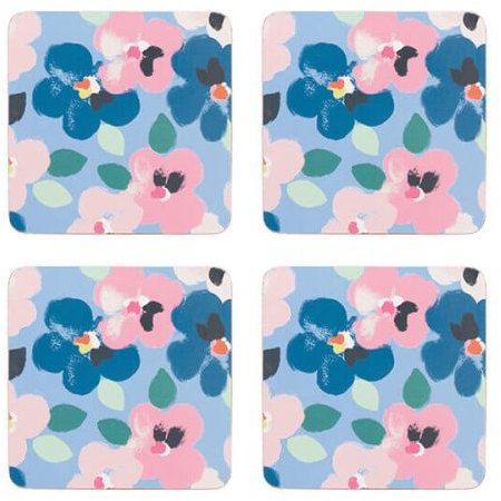 Cath Kidston Painted Pansies 4 Pack Of Square Coasters