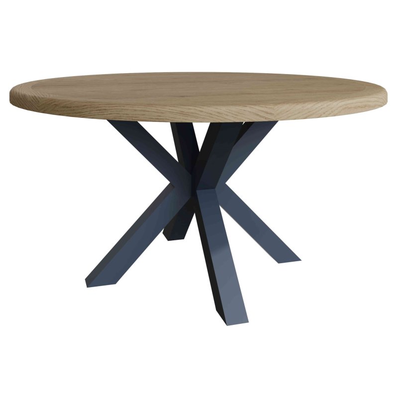 Heritage Editions Blue 1.5m Round Dining Table image of the table on a white background