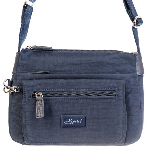 Spirit Navy Zip Top Flap Pocket Bag