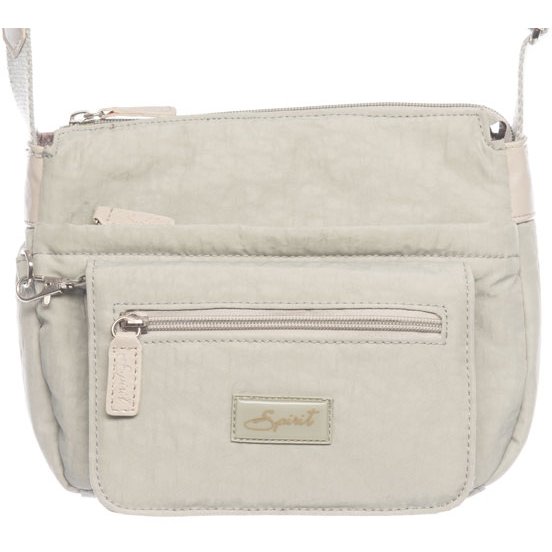 Spirit Light Grey Zip Top Flap Pocket Bag