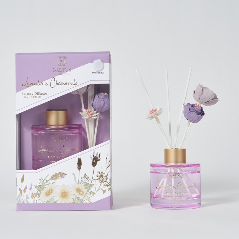 Baltus Faux Flowers Reed Diffuser Lavender And Chamomile