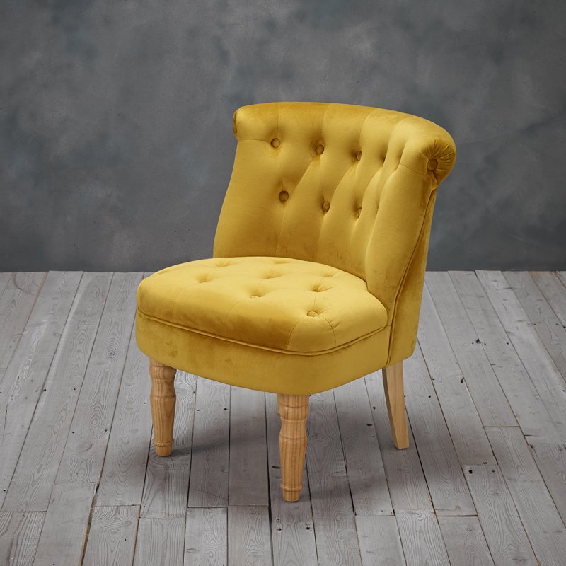 Monty Mustard Accent Chair lifestyle image of the chair