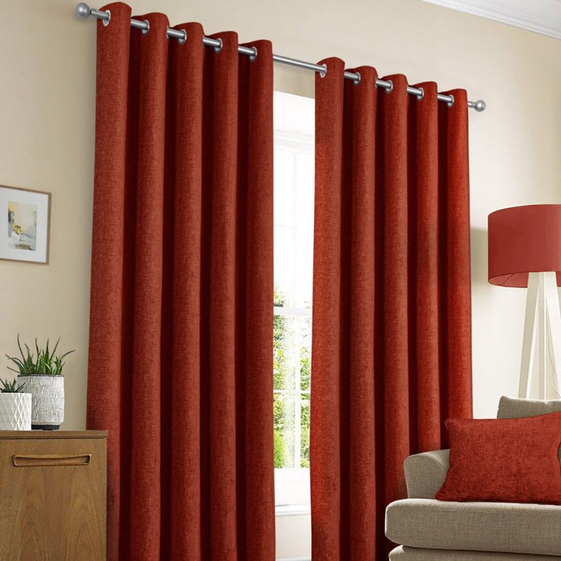 Sundour Amberley Terracotta Eyelet Curtains