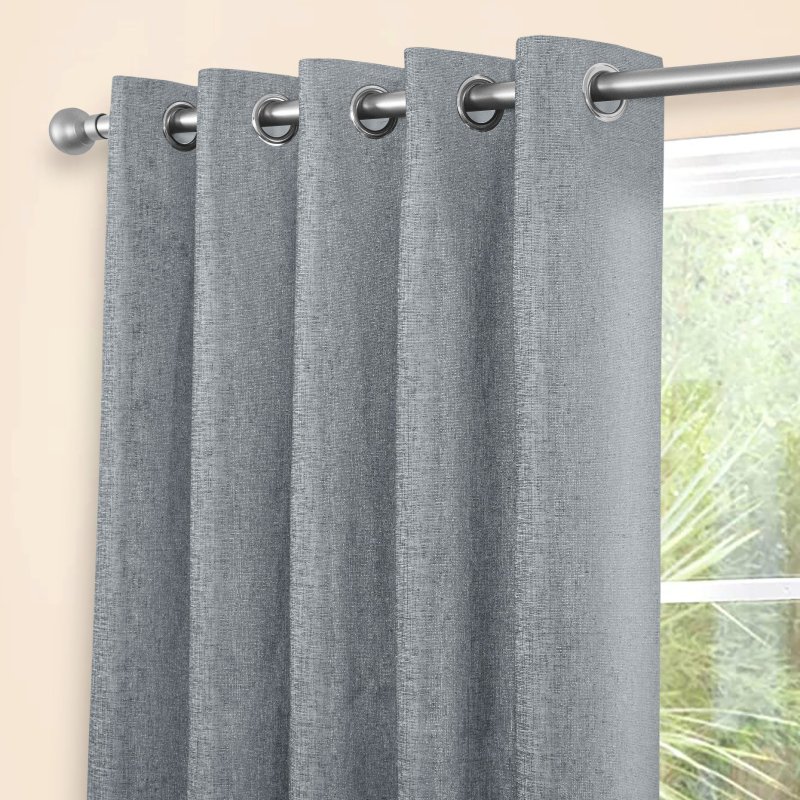 Sundour Amberley Nickel Eyelet Door Curtain