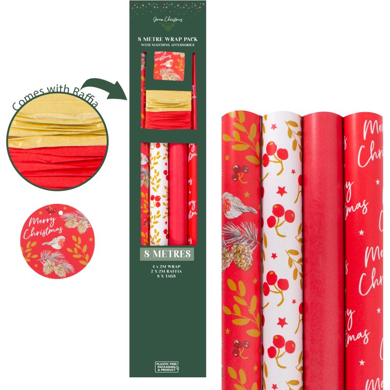 Pack Of Redberry Gift Wrap