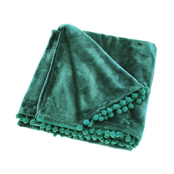 Walton & Co Cashmere Touch Emerald Fleece Throw