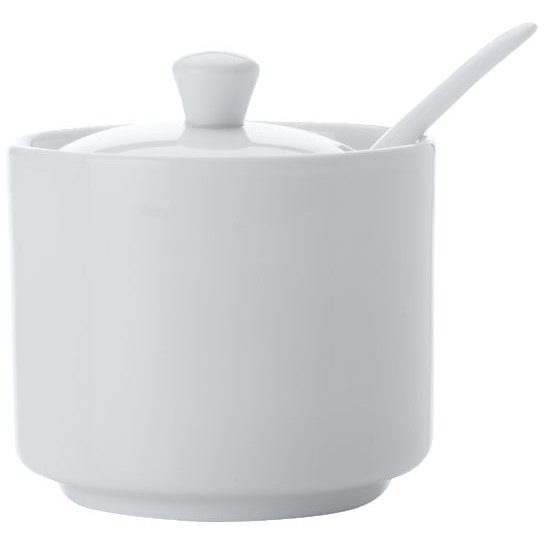 Maxwell Williams White Basics Sugar Bowl & Spoon