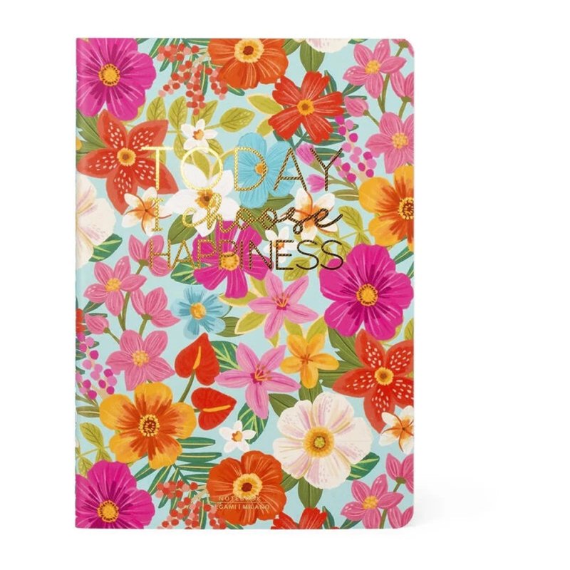 Legami Flowers A5 Lined Notebook