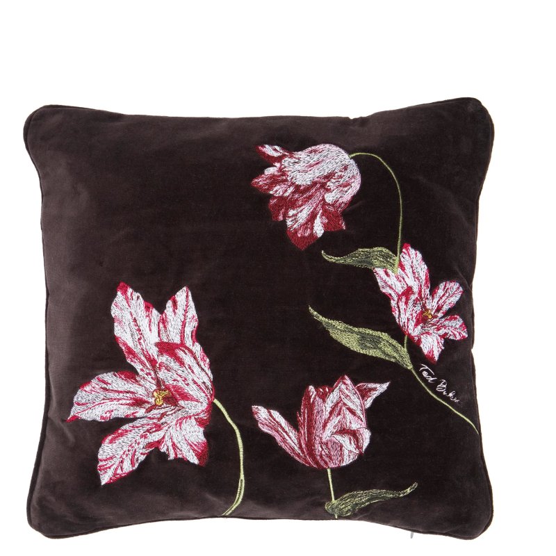 Ted Baker Tulips Jacquard Mulberry Cushion