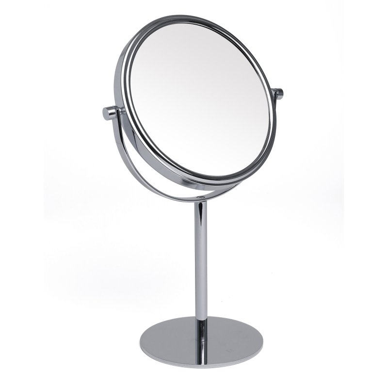 Chrome Tall Round 7x Magnifying Mirror