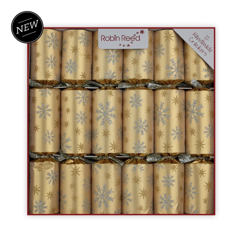 Robin Reed Snowflakes Box Of 12 Crackers