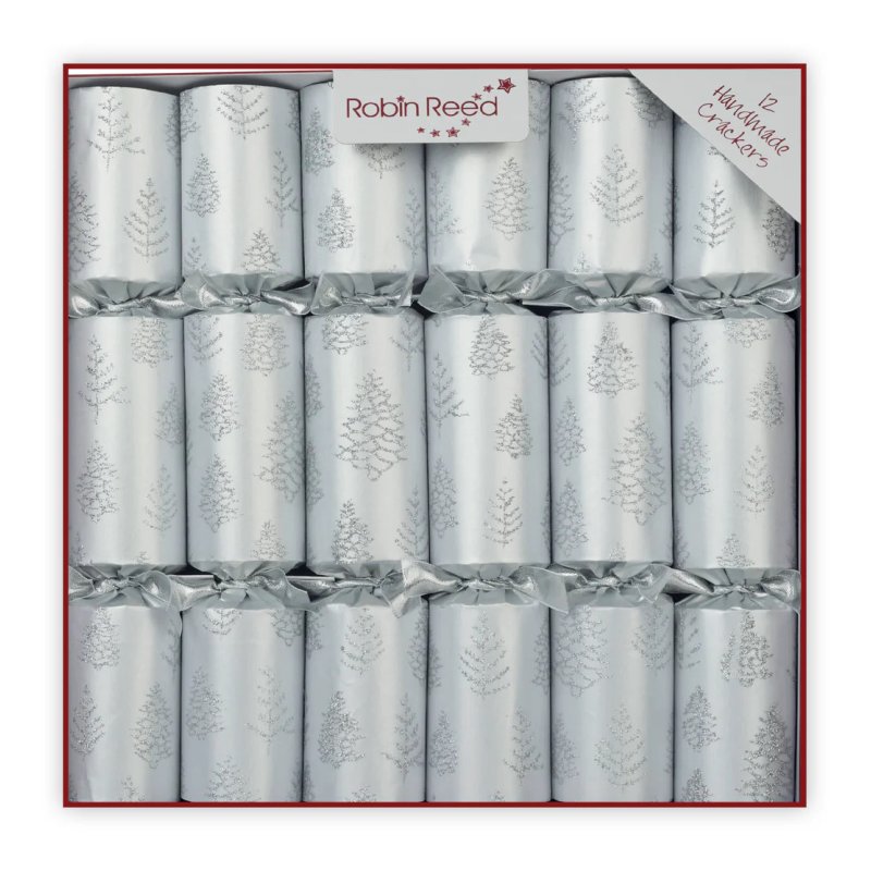 Robin Reed Silver Tree Flakes Box Of 12 Crackers