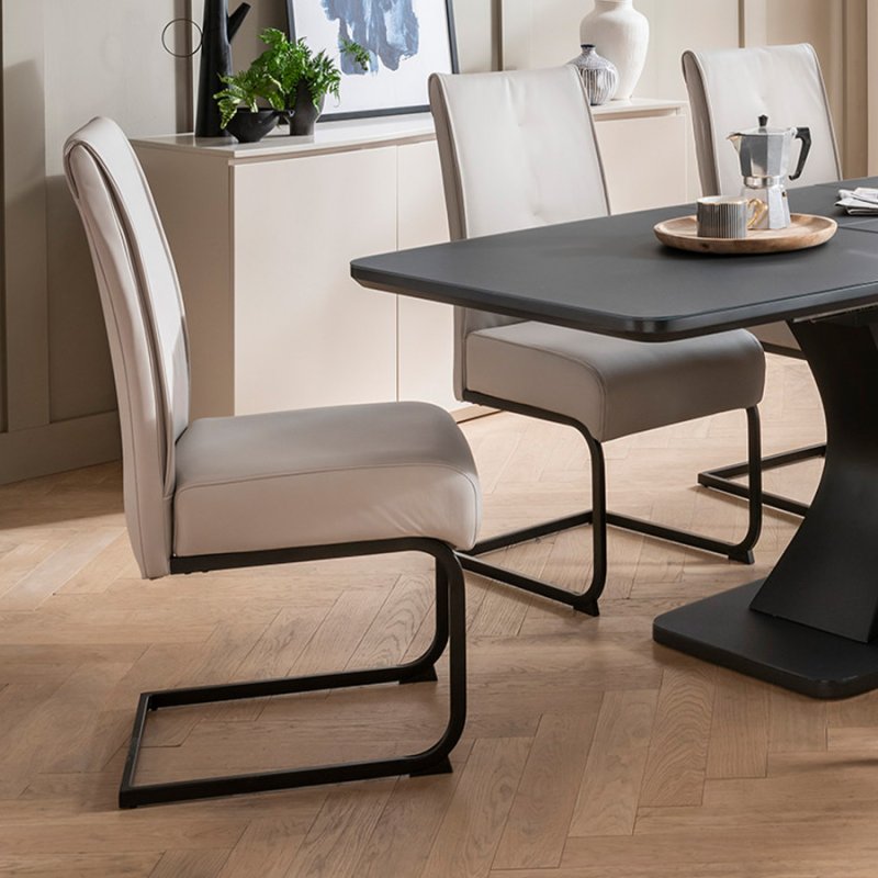 Daiva Natural Dining Chair With Black Base lifestyle image of the chair