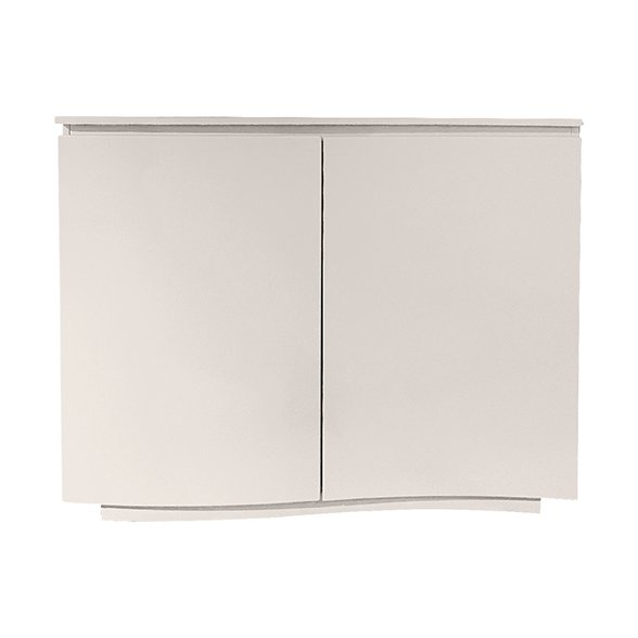 Daiva Greige 2 Door Sideboard With LED Lights front on image of the sideboard on a white background