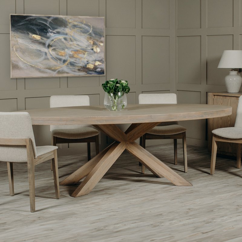 Falun Oval Dining Table lifestyle image of the table