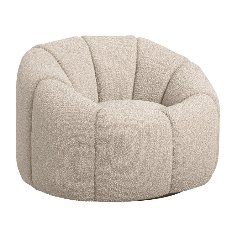 Noah Buff Swivel Chair angled image of the chair on a white background