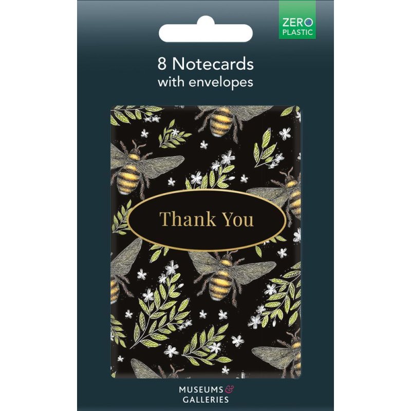 Honey Bee Pack Of 8 Thank You Notecards in packaging