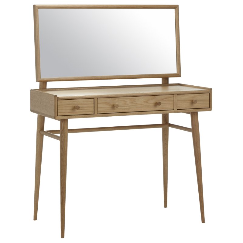 Ercol Winslow Dressing Table angled image of the dressing table on a white background