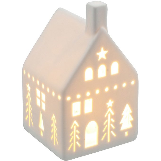 China White Small LED Christmas House