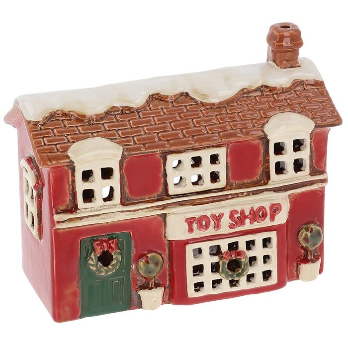 Village Pottery Christmas Toy Shop Tealight Holder