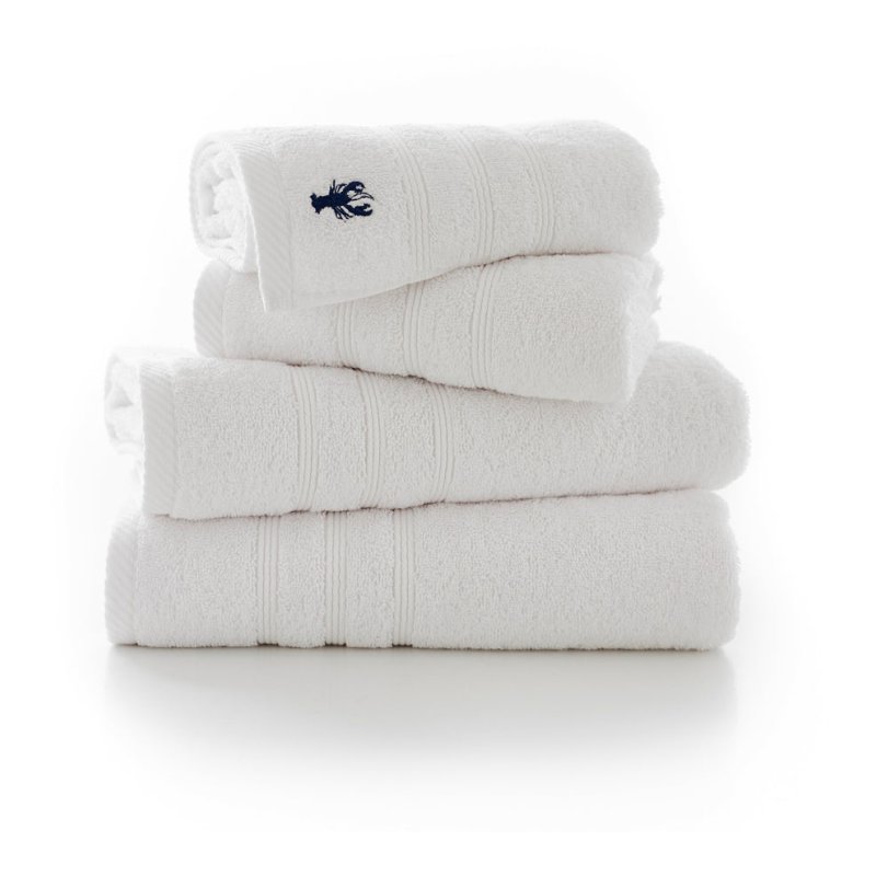 Lobster Creek Kaleidoscope White Towels on white