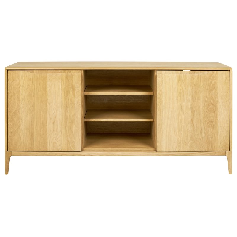 Ercol Romana Open Medium Sideboard front on image of the sideboard on a white background