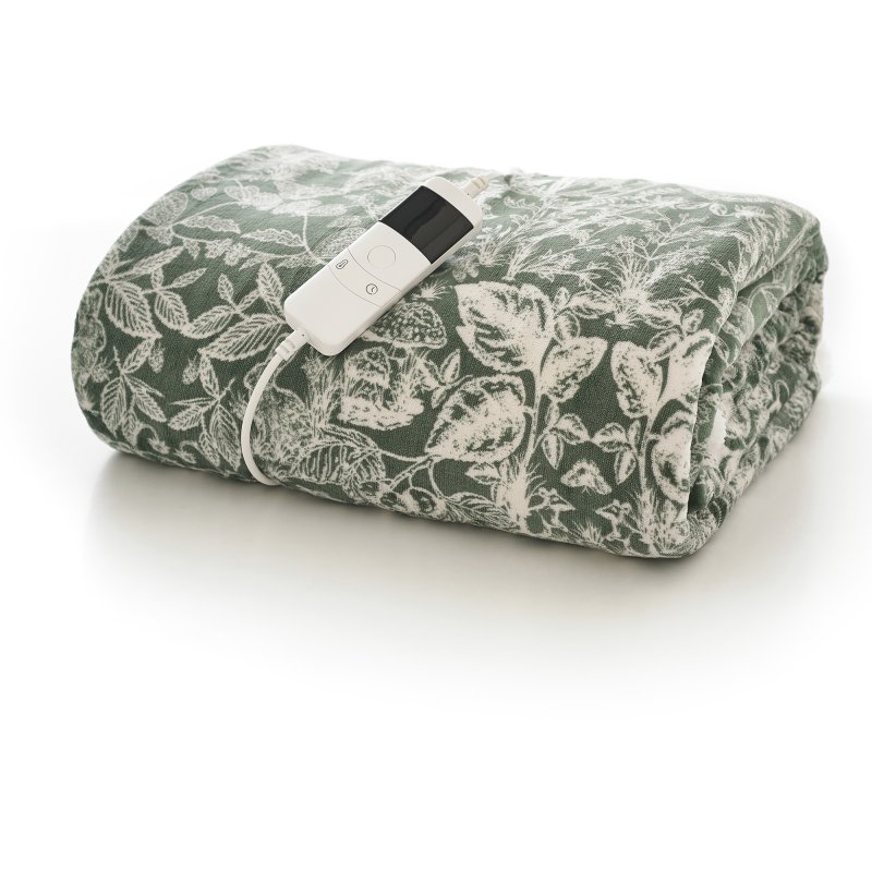 Deyongs Secret Garden Heated Throw Green