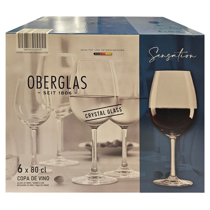 Oberglass Copas 800cc Set Of 6 Extra Large Wine Glasses