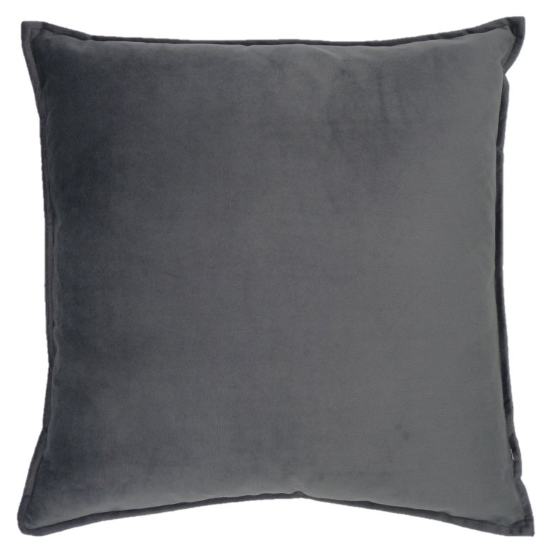 Norfolk & Co Velvet Sandhurst Cushion Steel