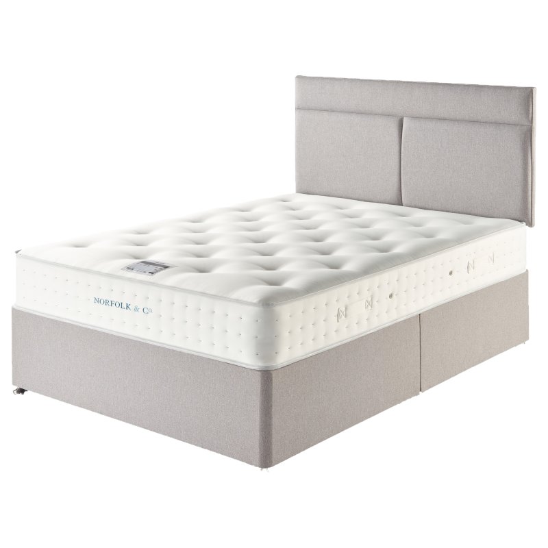 Norfolk & Co Luxe Ortho King Size Mattress image of the mattress on a bed on a white background