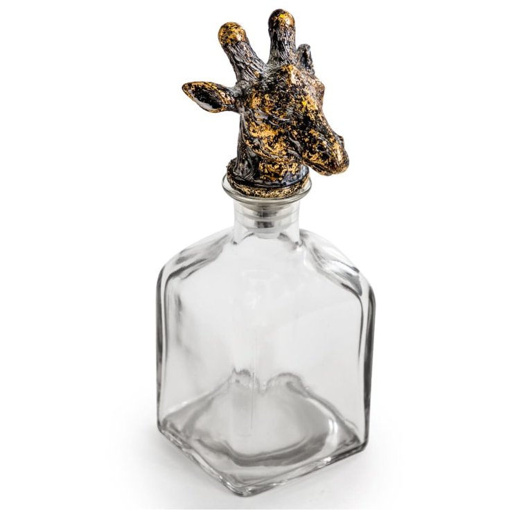 McGowan Rutherford Glass Bottle With Giraffe Head Stopper