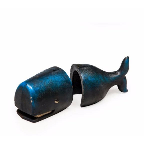 McGowan Rutherford Cast Iron Antiqued Whale Bookends