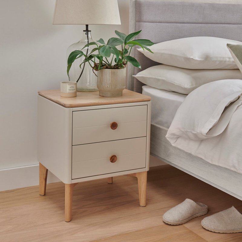 Anders Cashmere Bedside Table lifestyle image of the table