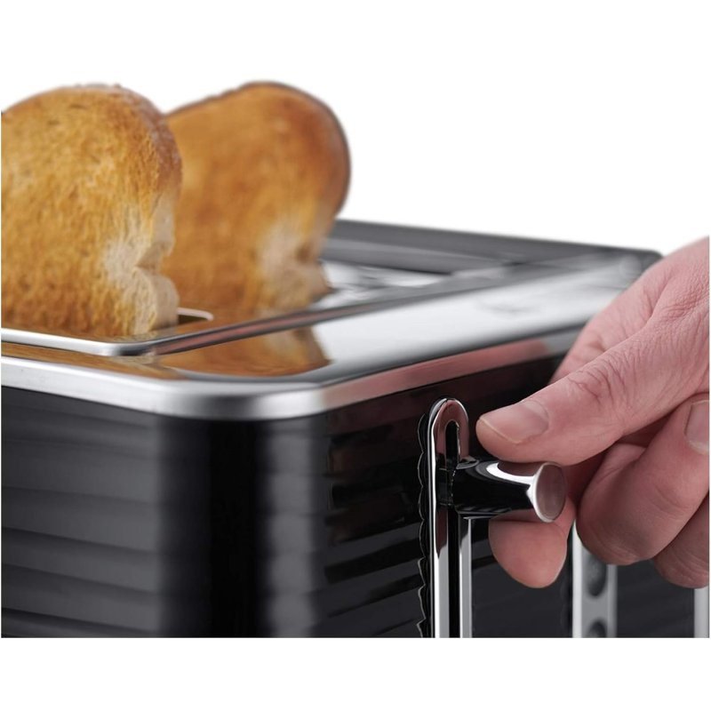 Russell Hobbs Inspire Black 4 Slice Toaster