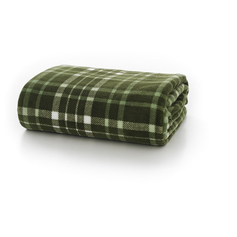 Deyongs Snuggle Touch Tartan Throw Olive