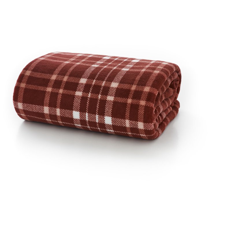 Deyongs Snuggle Touch Tartan Throw Merlot