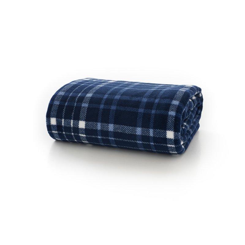 Deyongs Snuggle Touch Tartan Throw Midnight