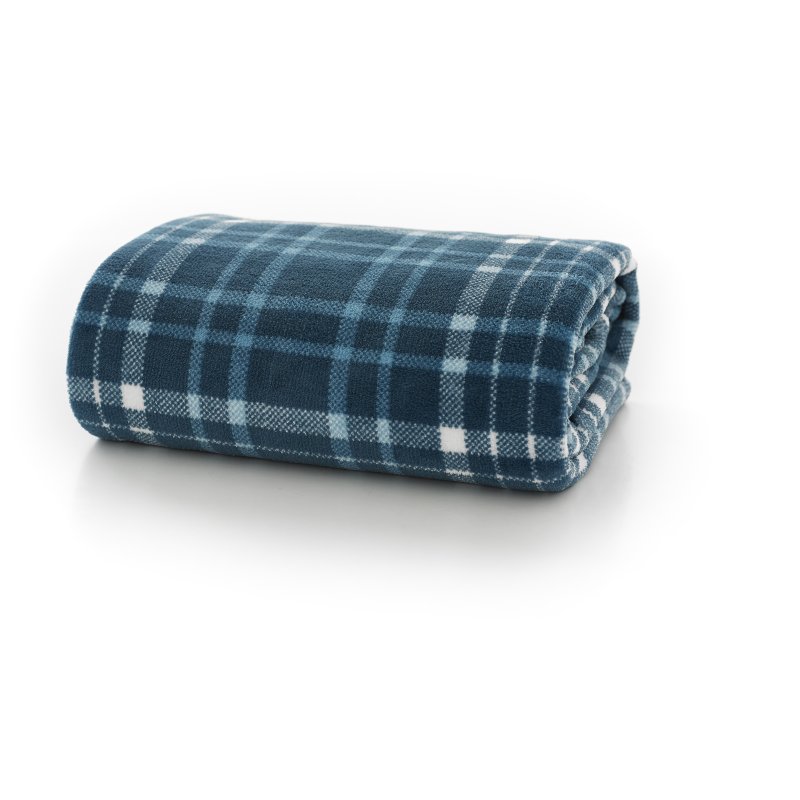 Deyongs Snuggle Touch Tartan Throw Petrol