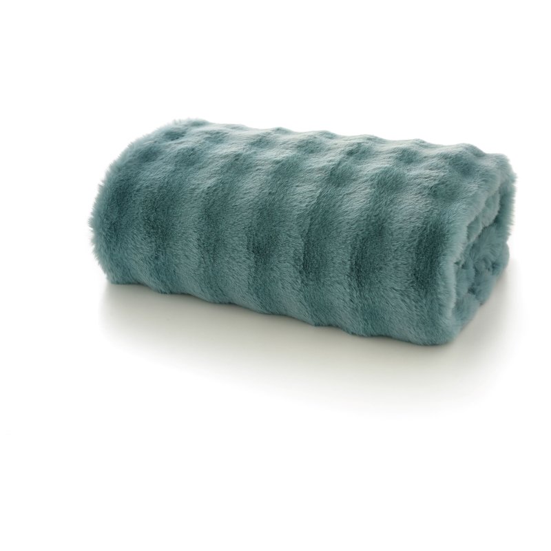 Deyongs Fernley Faux Fur Throw Green