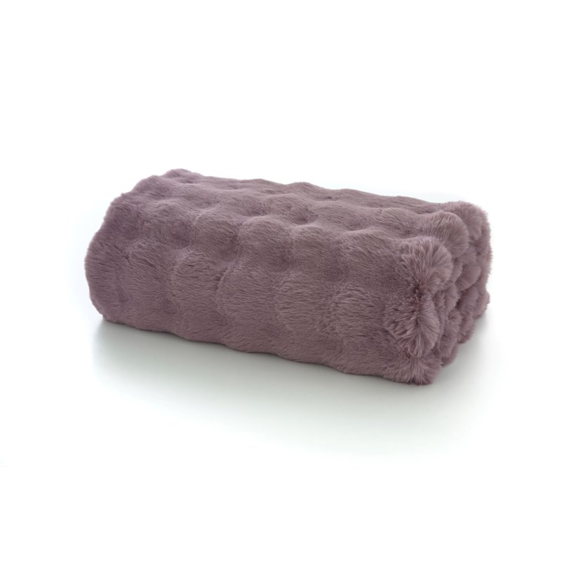 Deyongs Fernley Faux Fur Throw Purple