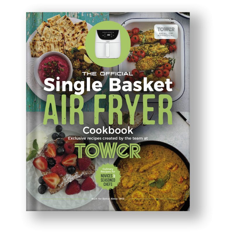 Tower Hard Cover Single Basket Air Fryer Recipe Book